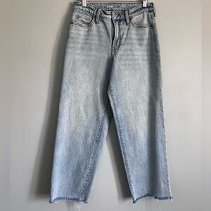 OLD NAVY O.G. Loose Wide Leg Light Wash High Rise Jeans Size 6 (measure 8-10)